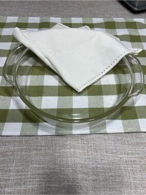 Vintage Fire-King #450 Clear Glass 8" Cake Pie Casserole Baking Dish